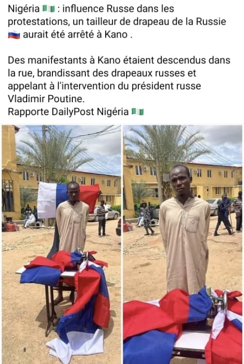 Nigeria: les drapeaux russes s’invitent dans les manifestations