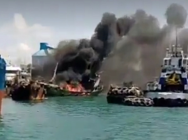 Un fort incendie maîtrisé dans le port autonome de Lomé